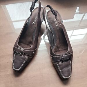 Aerosoles Brown Buckle Slingback